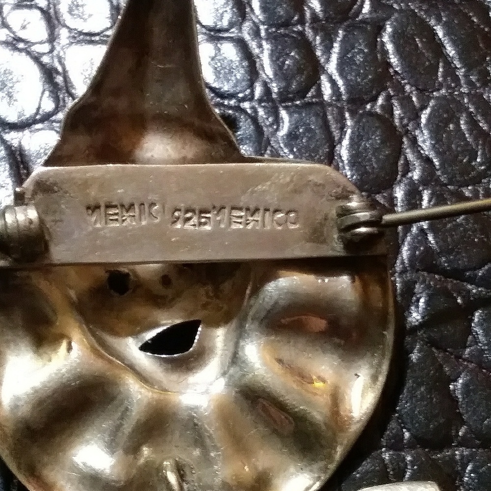 Solid Sterling Silver Dancing Clown Brooch - image 3